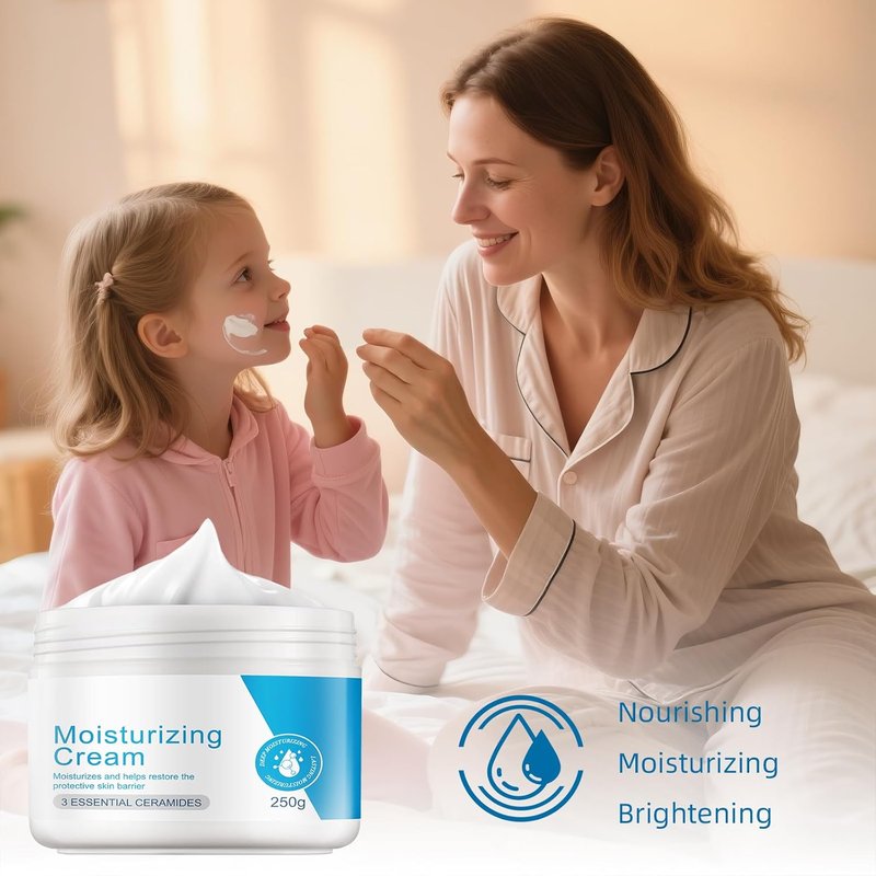 Moisturizing Cream - Hydrating Body & Face Moisturizer with Hyaluronic Acid & Ceramides | Oil-Free, Fragrance-Free, Non-Comedogenic