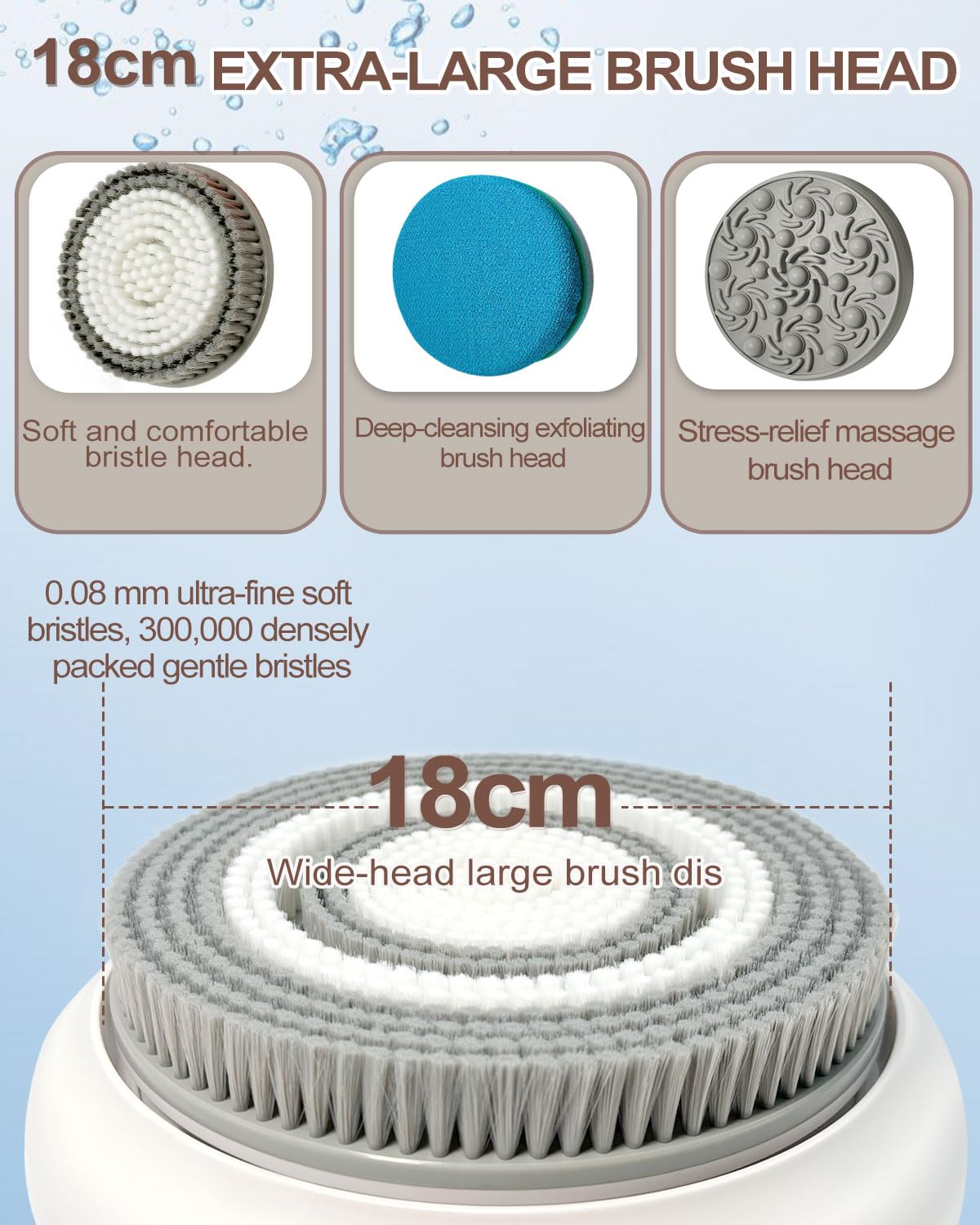 Electric Shower Brush for Body -Wall Mounted Back Scrubber for Shower – Exfoliating Soft Bristles, Hands-Free Wall-Mounted Design, Back Scrubber for Shower, Perfect for Men and Women, Easy to Install