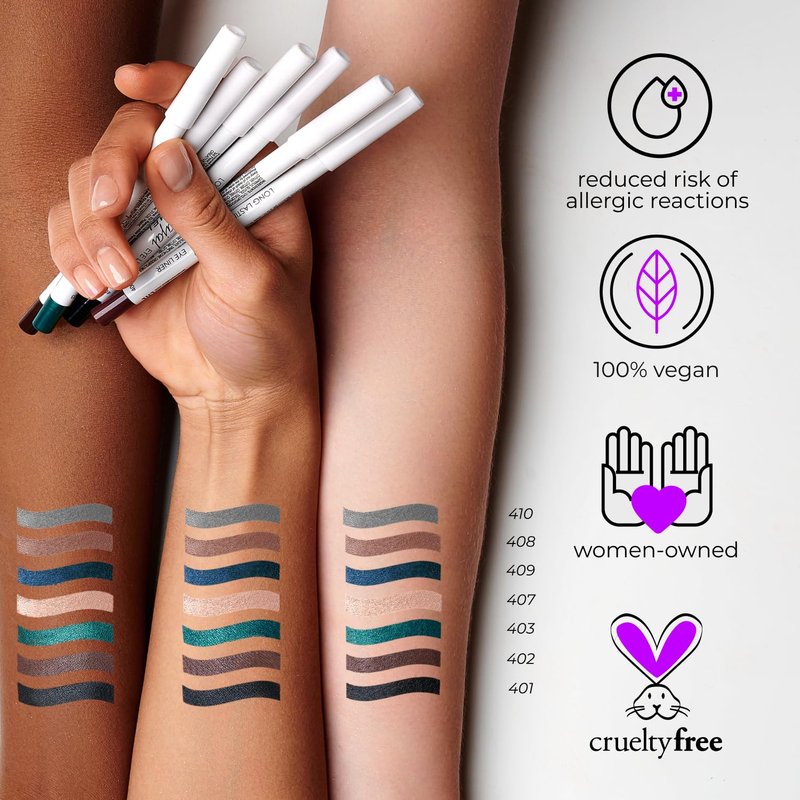 Lamel No Smudge Gel Eyeliner - Waterproof Pencil for 10-Hour Wear | Lagoon Shade, Vegan & Sweat-Proof