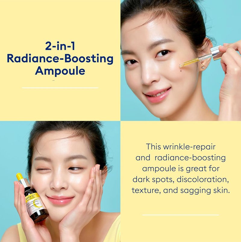 MISSHA Vita C Plus Ampoule - Vitamin C Serum for Spot Correction & Firming | 1.01 Fl Oz (30ml)