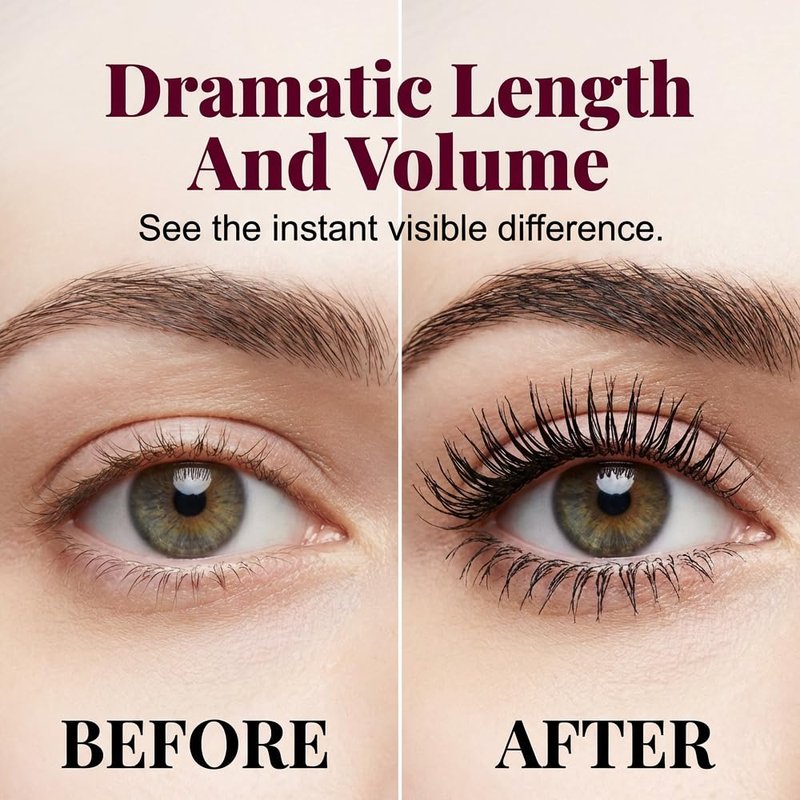 7D Waterproof Volume Mascara - Lengthening & Thickening Formula for Softer, Fuller Lashes | Long-Lasting Black Curling Mascara