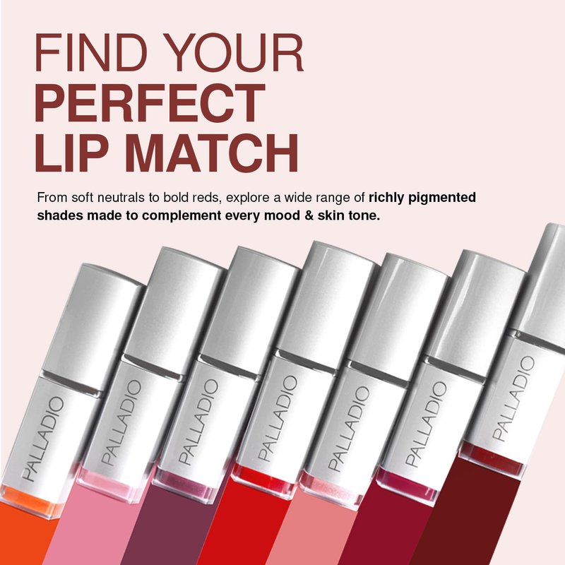 Palladio Herbal Lipstick - Richly Pigmented & Creamy Formula | Infused with Aloe Vera & Ginseng, Amethyst