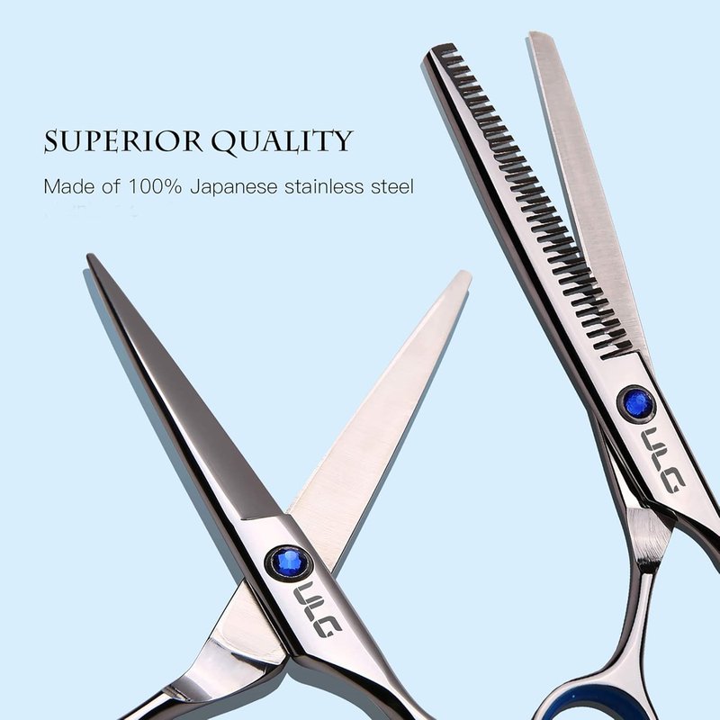 Professional Hair Cutting Scissors Set - Thinning Shears & Razor Edge - Japanese Stainless Steel | 6.5 Inch