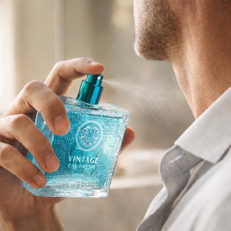 Sandora Fragrances Eau de Parfum for Men – Lemon, Bergamot, Cedar & Amber – Fresh, Aquatic, Elegant, Refined Scent, 3.4 fl oz / 100ml