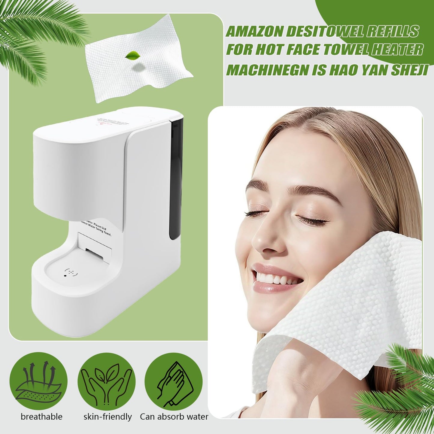 ZMJY Replacement Towels for Hot Face Towel Warmer - 60 Count White Compressed Spa Towels (3 Rolls of 20), Compatible Refills for Facial Care & Professional Salon Use