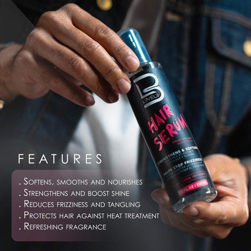 Level 3 Hair Serum - Repair Damaged Hair & Reduce Frizz - Smoothing Treatment for Softness | 3.4 oz