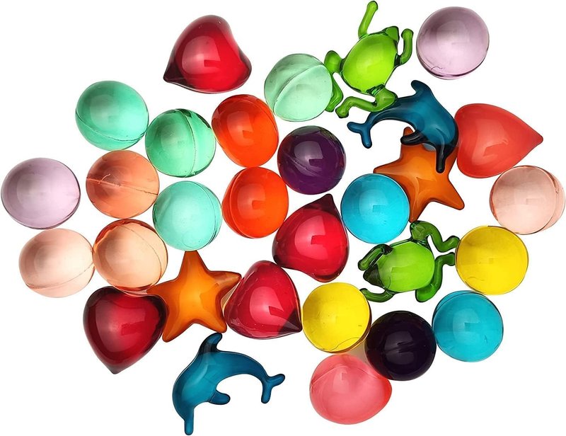 30 pcs Bottle Bath Oil Beads - Natural Plant Based Bath Pearl Beads - Spa Essential Oil Shower Moisturizing Beads - Mixed Colors & Round, Love, Animals Shape