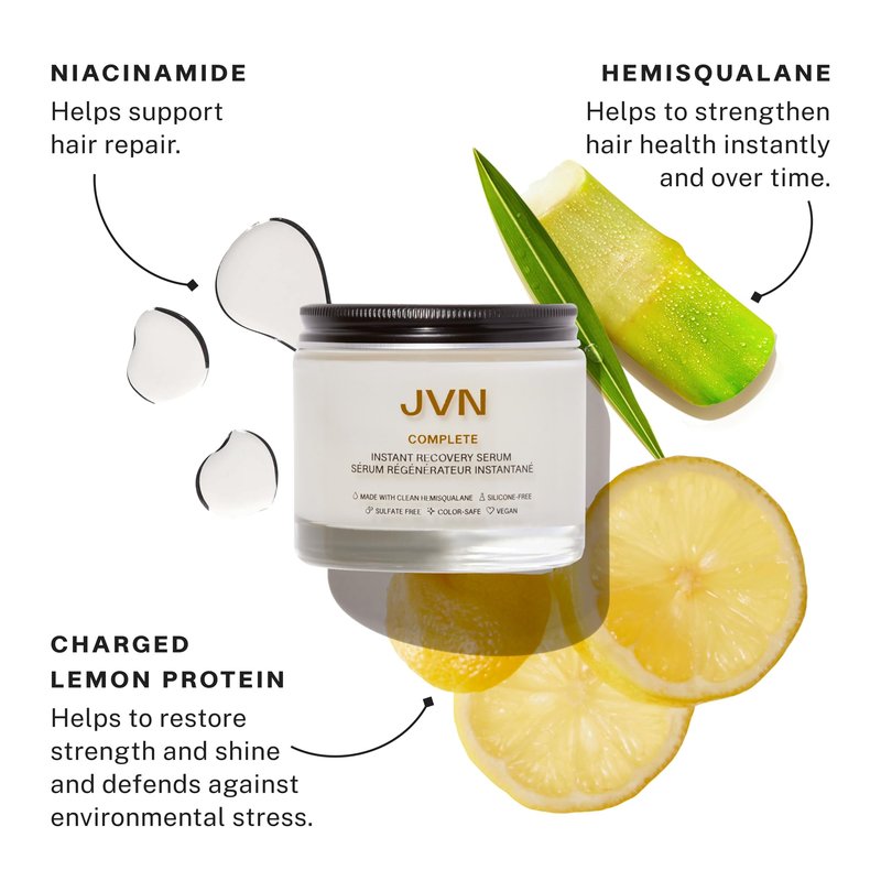 JVN Hair Quick & Easy Bestsellers Set, Pack of 3, Includes Pre-Wash Scalp Oil, Air Dry Cream, and Instant Recovery Serum, Vegan, Sulfate and Paraben-Free, Haircare for Women and Men