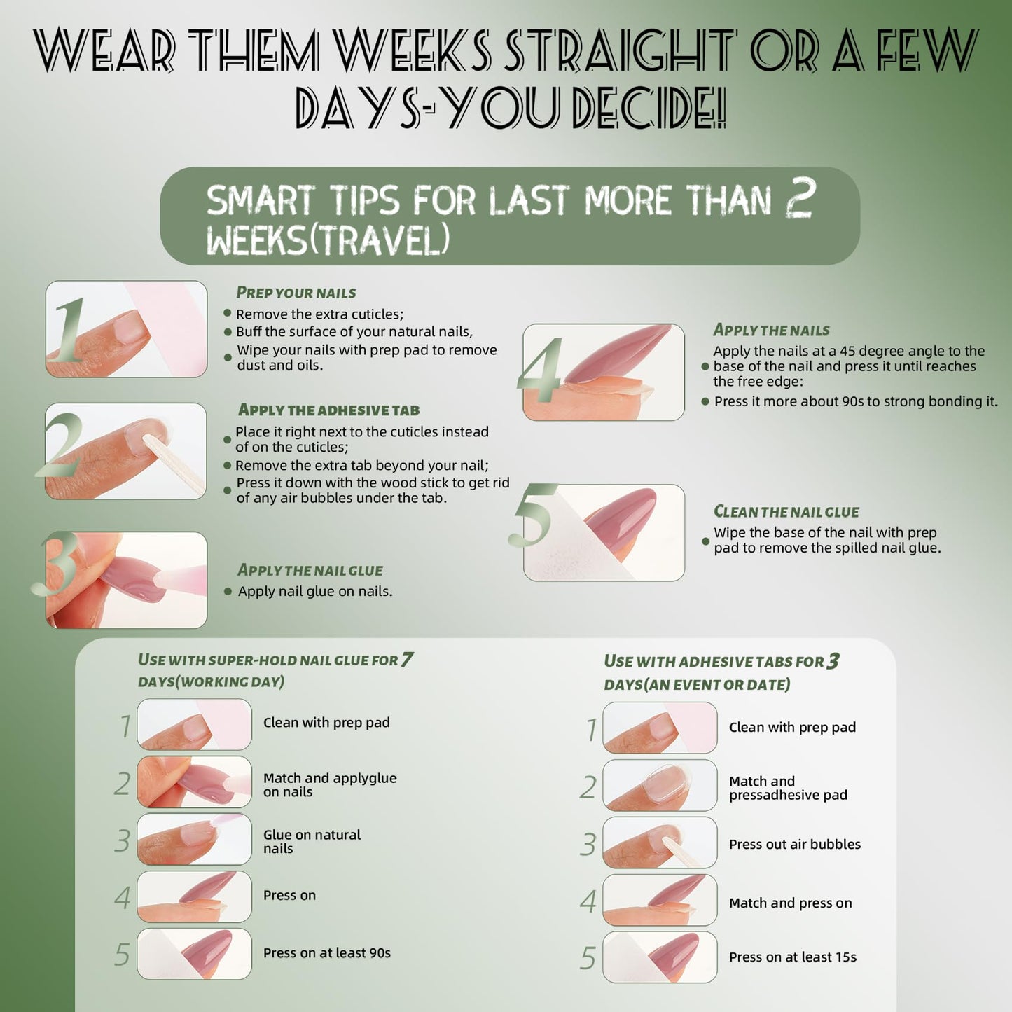 White French Tip Press On Nails Oval - Short Oval White French Tip Fake Nails with Nail Glue, Pink Press On Nails Reusable Stick On Nails in 16 Sizes - 32 Nail Kit for Women | Salon Quality