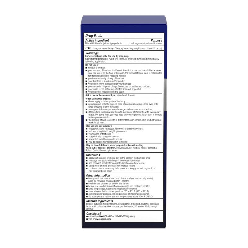 Rogaine Men’s 5% Minoxidil Topical Foam - One Month Supply for Hair Regrowth