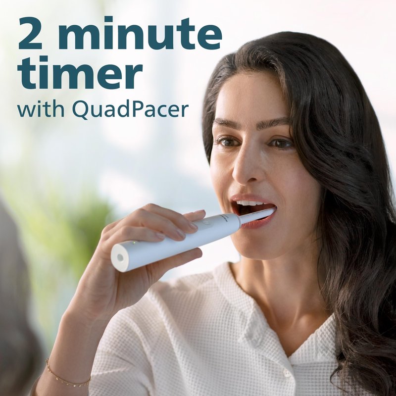 Philips Sonicare 4100 Rechargeable Electric Toothbrush, Advanced Plaque Removal, Pressure Sensor, Includes Brush Head Case, White BD5002AZ