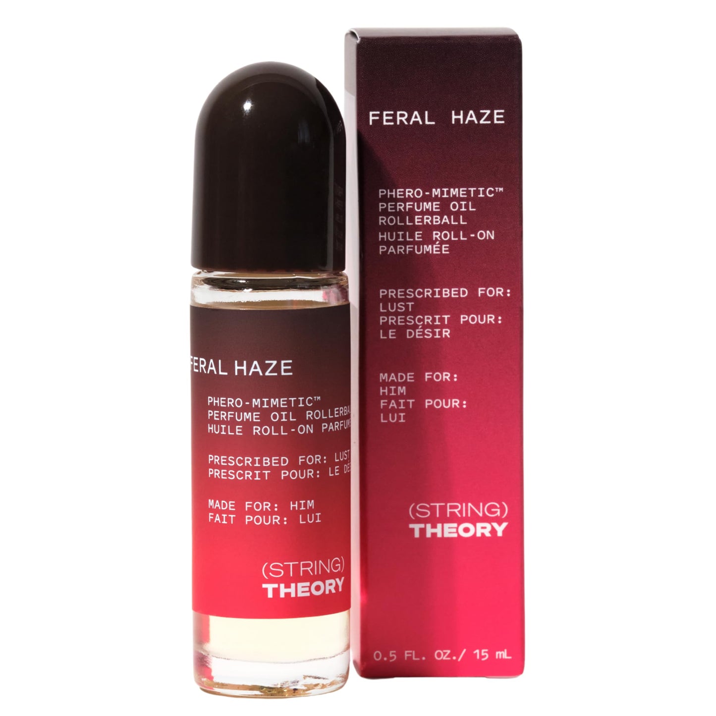 STRING THEORY Pheromone Roll On Cologne Oil for Men - Spicy & Smoky Vanilla Woody - Dark Rum, Vanilla, Oakwood & Skin Musk - Lasts 3 Hours Long - Pheromones Phero-Mimetic Men's Cologne Roll On Oil