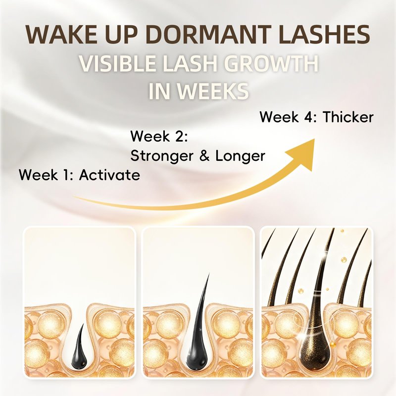 Lash Enhancing Serum, Peptide & Vitamin Infused Formula for Longer, Fuller, Thicker Looking Lashes, Visible Results in 4–6 Weeks, Ophthalmologist Tested, Gentle for Sensitive Eyes (5mL)
