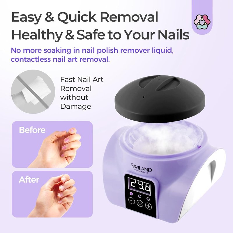 Saviland Essentials Nail Polish Remover Machine Gel Polish Revmover Steam Quick Remove