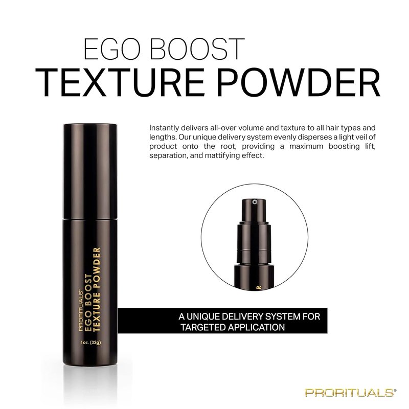 Ego Boost Texture Powder - Unisex Texturizing Hair Styling Powder for Instant Volume & Fuller Hair | 1 oz