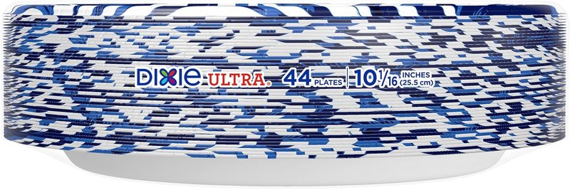 Dixie Ultra Large Paper Plates - 10 Inch, Heavy Duty, Microwave-Safe, Soak-Proof | 172 Count