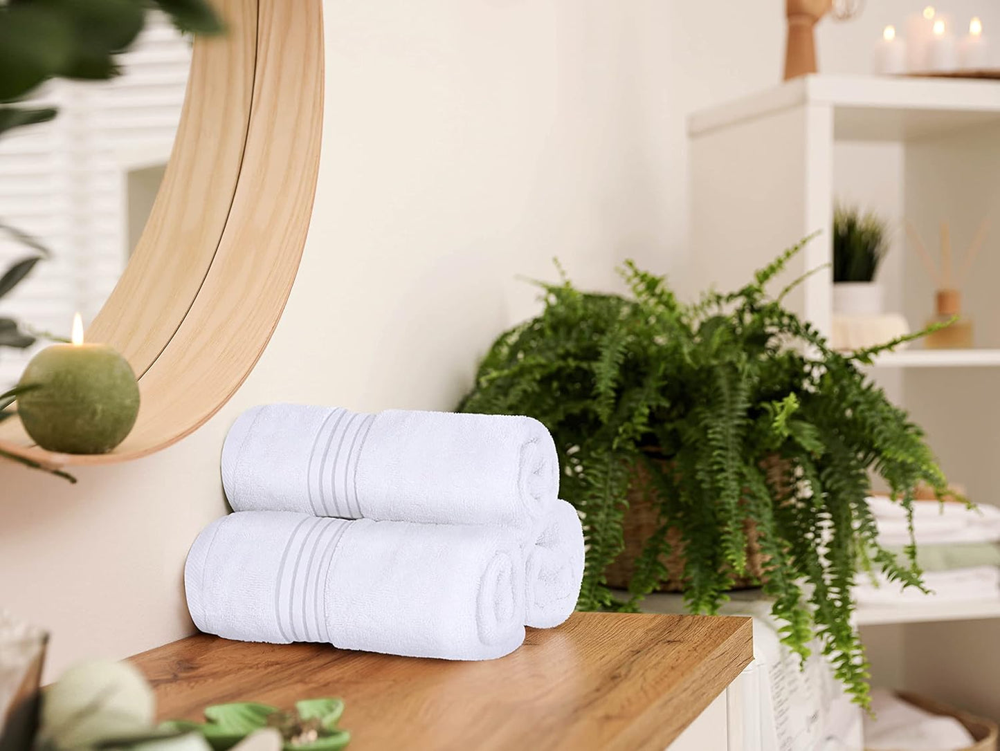 Utopia Towels | 6-Piece Premium Hand Towel Set - 100% Ring Spun Cotton, Lightweight & Highly Absorbent, White, 16x28 Inches