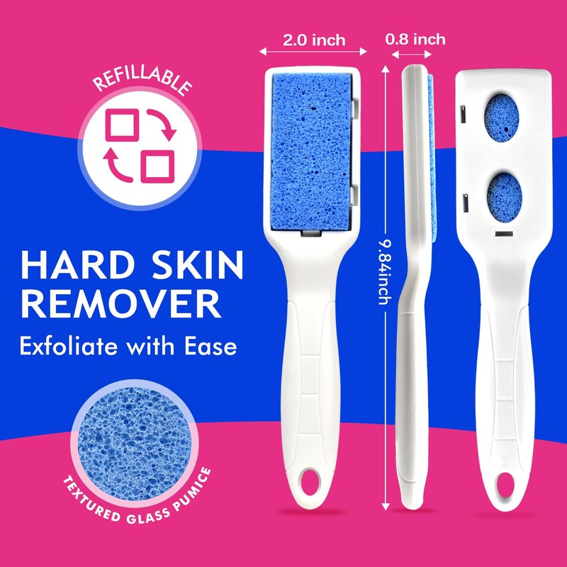 Maryton Professional Foot File - Foot Callus Remover, Foot Scrubber, Dead Skin Remover, Pedicure Tools for Feet, Glass Pumice Stone Foot Buffer