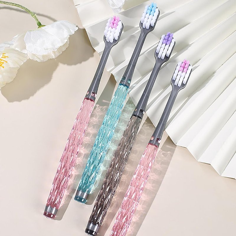 EasyHonor Soft Toothbrushes - Medium Bristle Design with Non-Slip Handle | 6 Pack for Sensitive Gums
