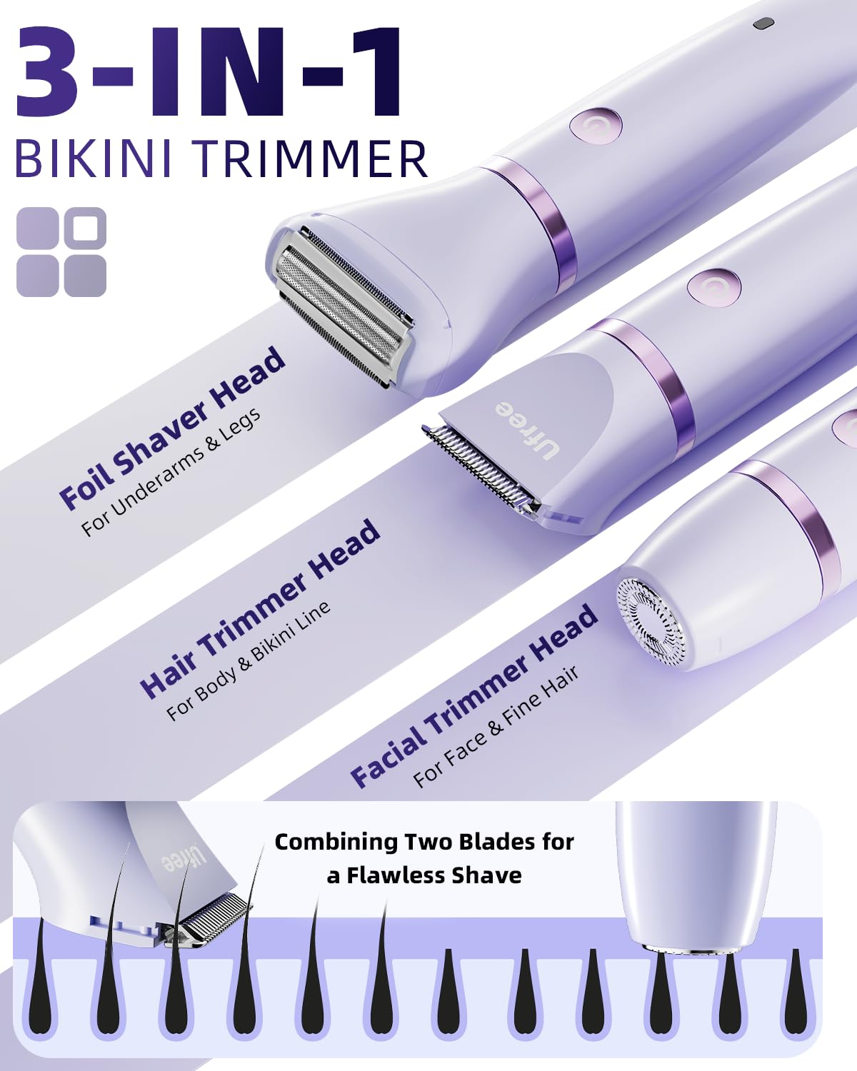 Ufree Bikini Trimmer - Precision Grooming Tool for Smooth Skin | Compact & Easy to Use