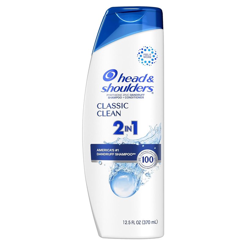 Head and Shoulders 2 in 1 Dandruff Shampoo & Conditioner - Classic Clean, Paraben Free, 12.5 oz
