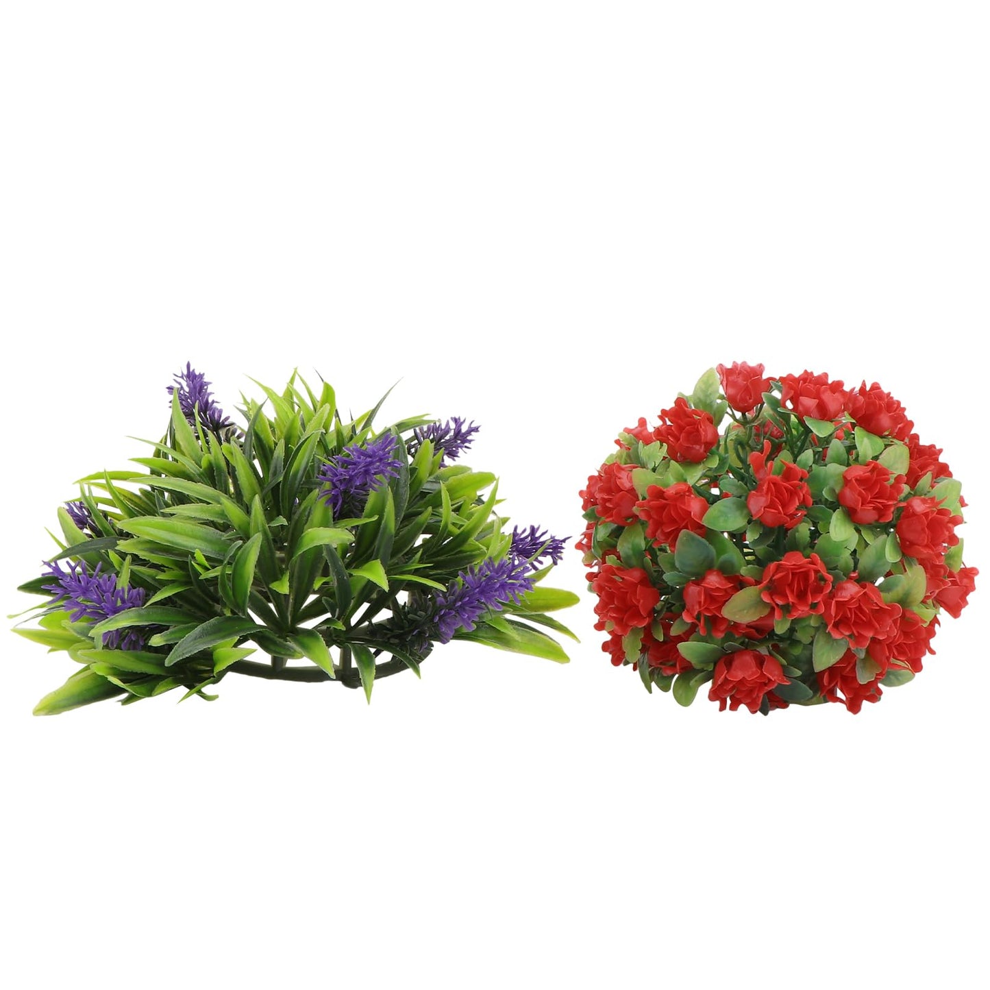 Hemoton 2Pcs Artificial Plants Flowers,Artificial Lavender Ball Rose Ball,Decorative Round Floral Balls,Hanging Balls Decoration,Artifical Lifelike Plants for Home Balcony Patio Garden Party