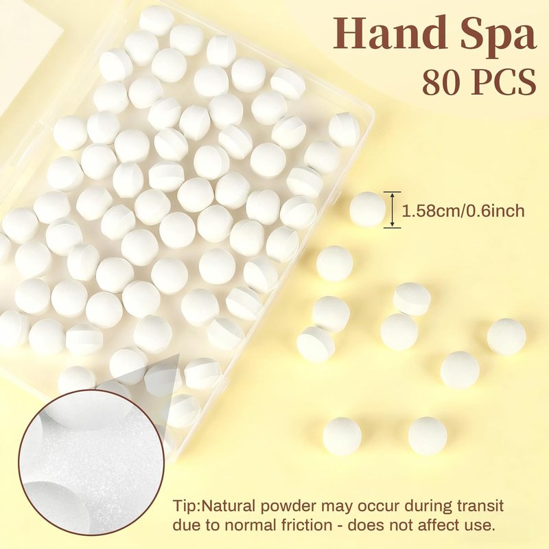 Skiennix Manicure Spa Balls - Milk & Honey Moisturizing Soak Tablets | 80 Count Cuticle Softener for Hands & Feet