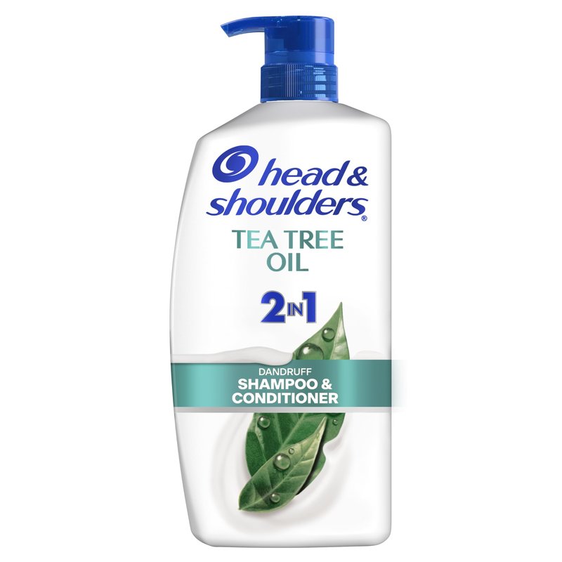 Head & Shoulders Anti-Dandruff Tea Tree Oil Shampoo and Conditioner with 1% Pyrithione Zinc, Tea Tree Oil 2 in 1 with Cooling, Relieves Itch, Hydrates, Refreshed Scalp, 28.2 Fl Oz