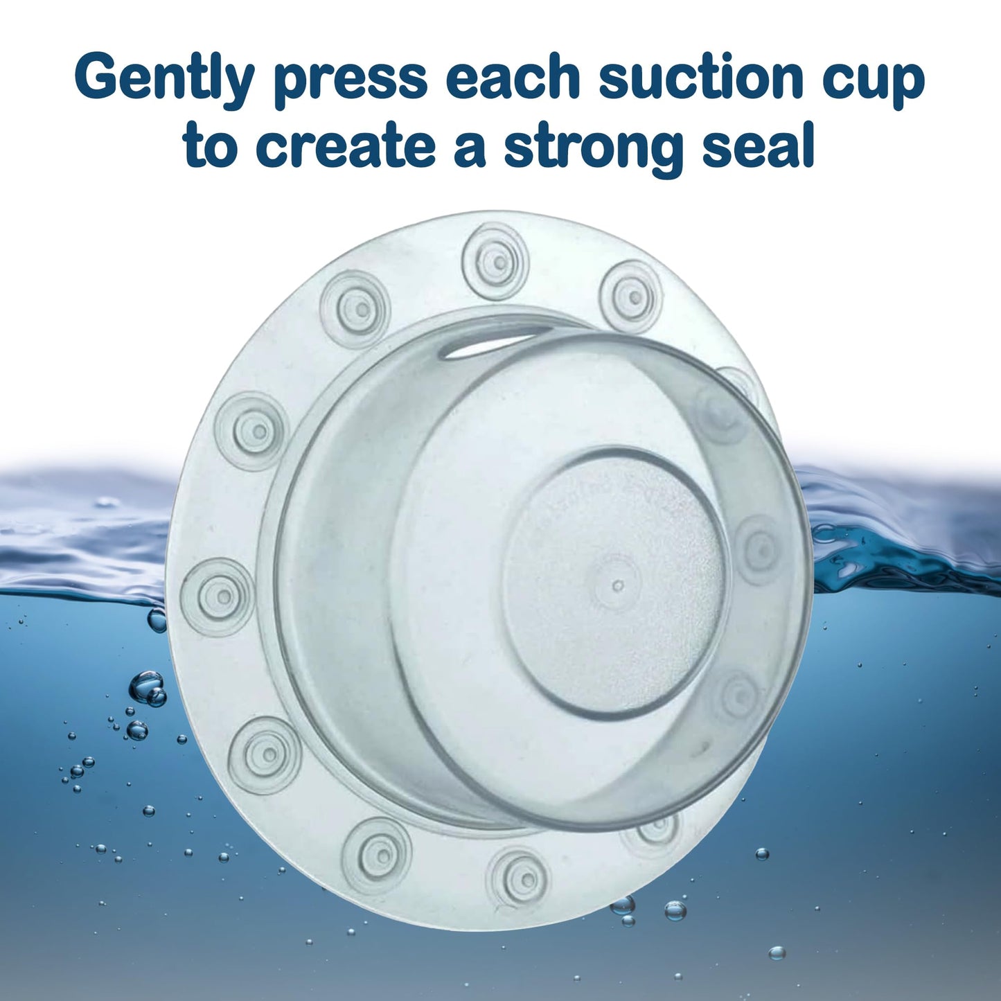 Mindful Design | Overflow Drain Cover for Tub | Best Gifts for Mom, Spa & Bath Accessories | Drain Block, Water Stopper Plug | Bath Essentials for Women | 4" Diameter, Clear