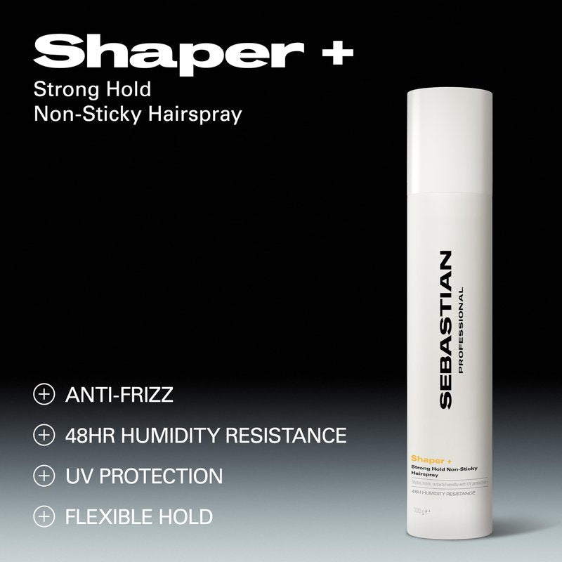 Sebastian Professional Shaper Plus Hairspray, 80% VOC | Humidity Resistant, Original Extra Hold | 10.6 oz
