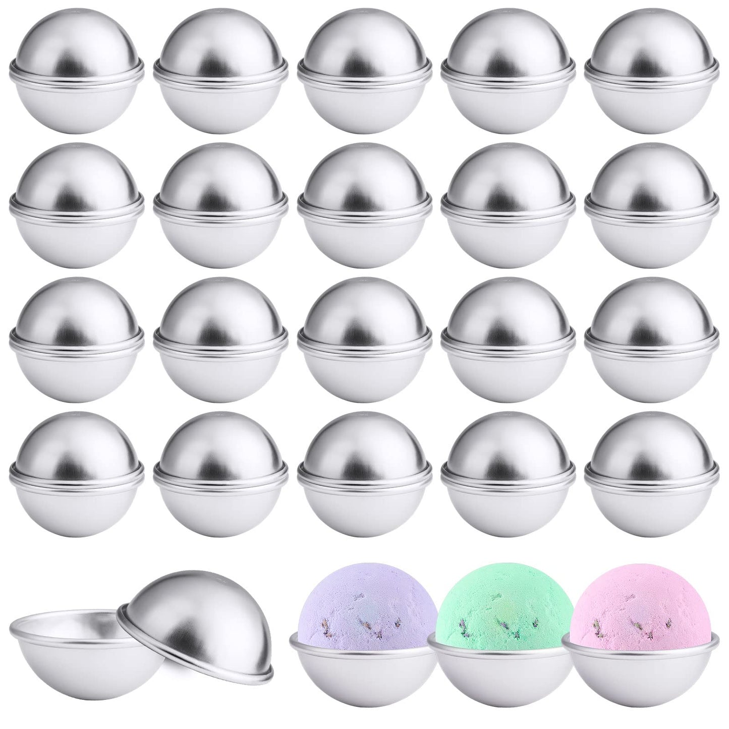 40PCS- Bath Bomb Mold Kit, 20 Set Soap Mold & Bath Bombs Press for DIY Making Supplies
