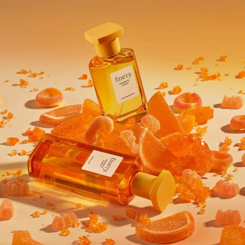 Fine'ry Citrus Gourmand Eau de Parfum – Magnetic Candy Long-Lasting Perfume for Girls & Women - Sugared Violet, Pink Pomelo, Cotton Candy - Full Size, Sweet Hair & Body Fragrance, Gift for Her (60mL)