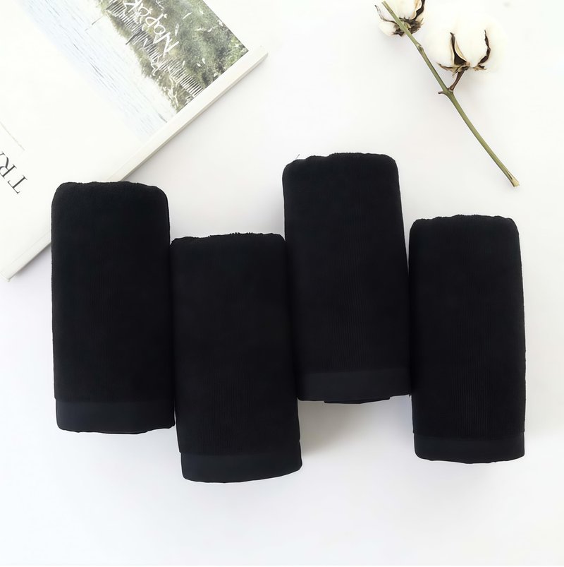 LMMINBZ 4Pcs Black Hand Towels for Bathroom Christmas Decorations Clean Face Towels Decoration Small Microfiber Washcloths Towel for Face Hand13.7 x29.5inch