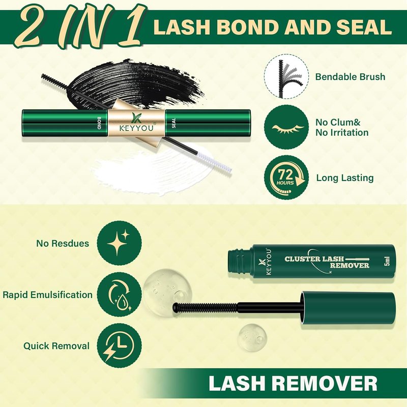 Lash Clusters Kit - California Sunset 8-18mm Eyelash Extensions | DIY Natural Fairy Lashes with Bond & Remover