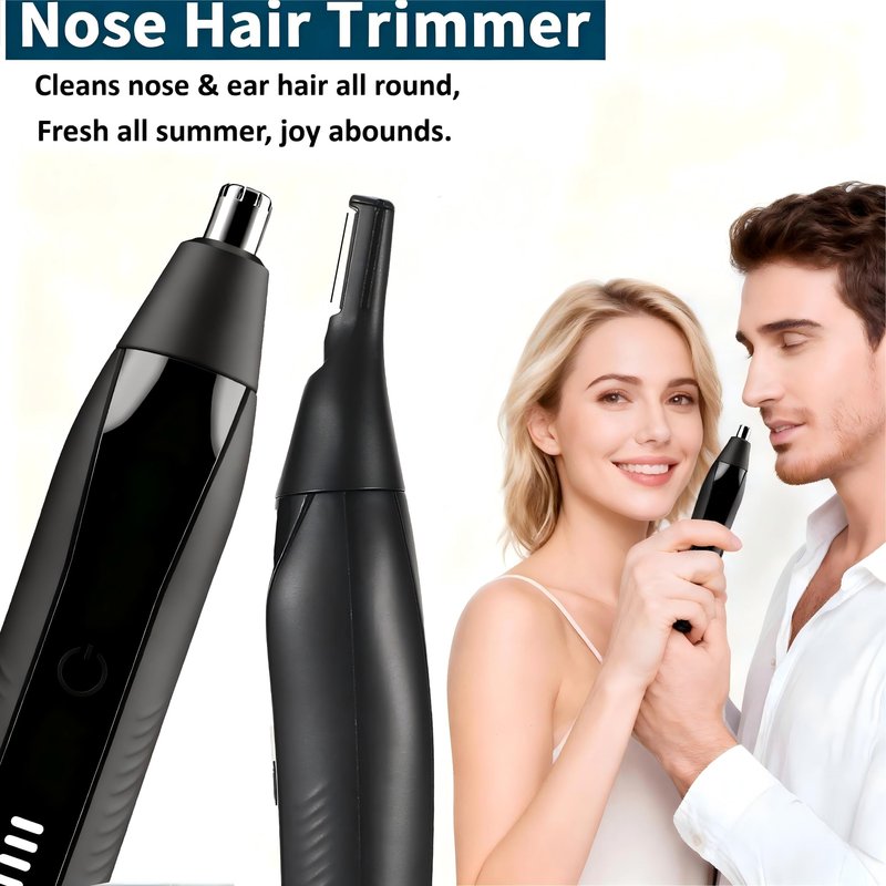 AsBellt Ear and Nose Hair Trimmer for Men, 2026 USB Rechargeable 3 in 1 Professional Painless Eyebrow & Facial Hair Trimmer for Men Women, Dual-Edge Blades, Powerful Motor, Easy Cleansing