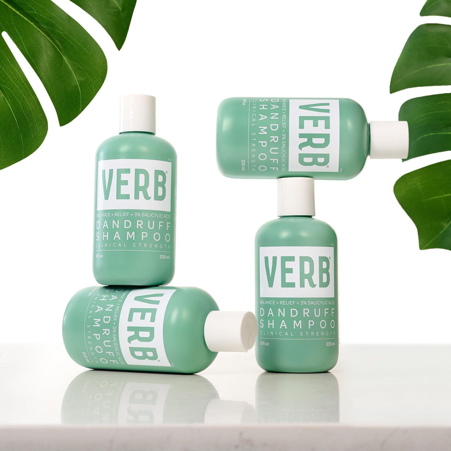 VERB® Dandruff Shampoo - for Gentle Cleansing and Clinical Strength Dandruff Relief with 3% Salicylic Acid, 8 oz