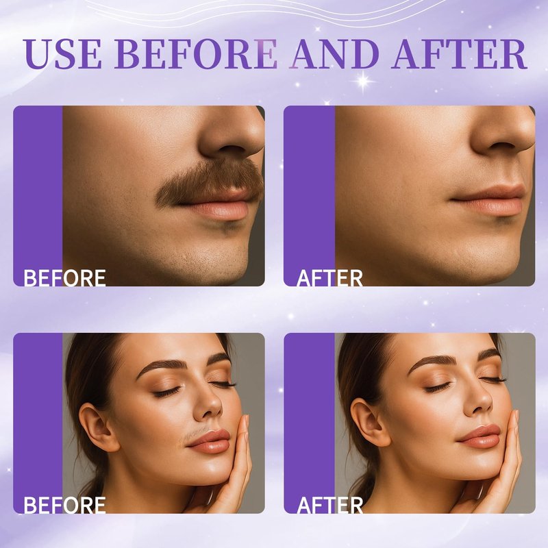 Regine Switzerland Facial Wax Strips - Fast & Gentle Hair Removal for Face, Eyebrow, Upper Lip | 40 Strips + 4 Calming Oil Wipes