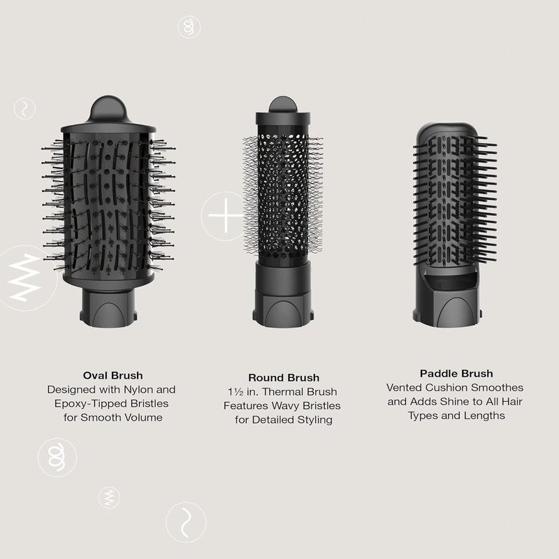 Conair 3-in-1 Blowout Kit | Curl Collective with 3 Interchangeable Brush Attachments for Perfect Hair Styling
