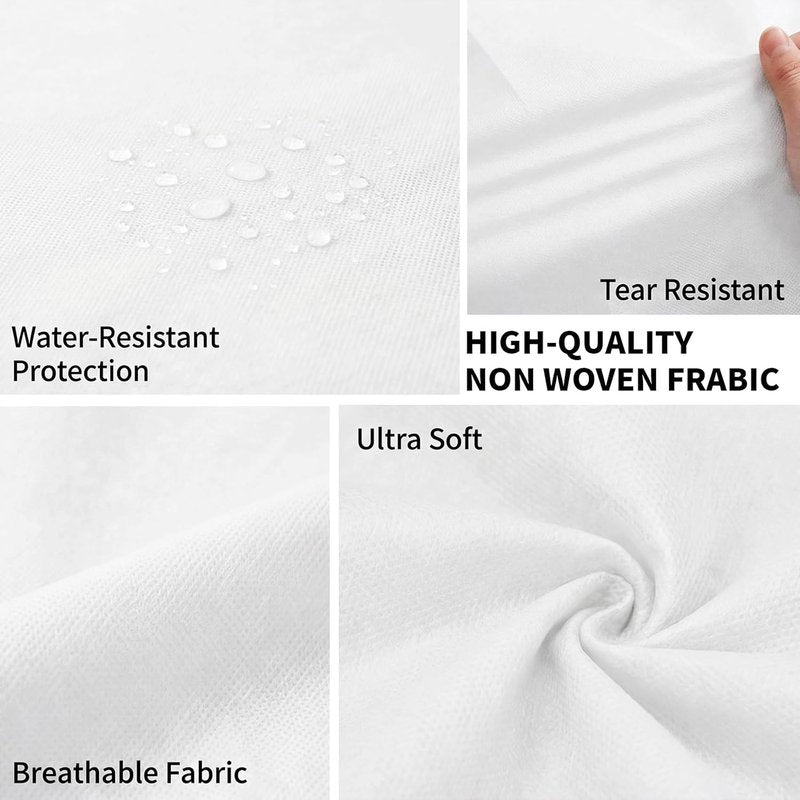 Skiennix Disposable Massage Table Sheets - 100 PCS Extra Thick Waterproof Covers | 75"x31" Ultra Soft White Non-Woven Fabric