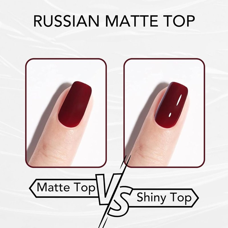 NAIRLCIA Matte Gel Top Coat, 15ML Gel No Wipe Matte Top Coat Soak Off Nail Lamp Gel Nail Polish Matte Finish Long Lasting for Proffesional & Home Nail DIY Manicure