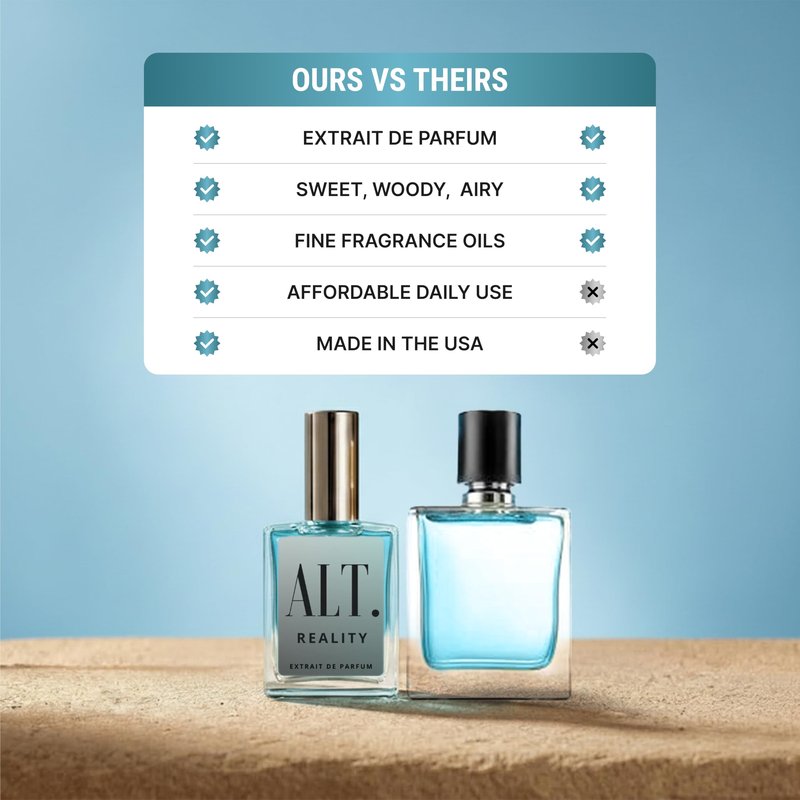 ALT. FRAGRANCES Reality – Inspired by Imagination Perfume for Men, Extrait de Parfum, Long Lasting Citrus Ginger Fragrance, Fresh Spicy Scent, Travel Size Luxury Men's Fragrances, 60ml