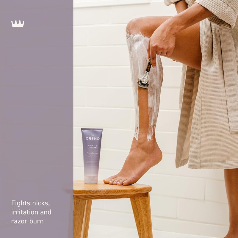 Cremo Women’s Shaving Cream - Moisturizing French Lavender Formula for Sensitive Skin | 6 Fl Oz