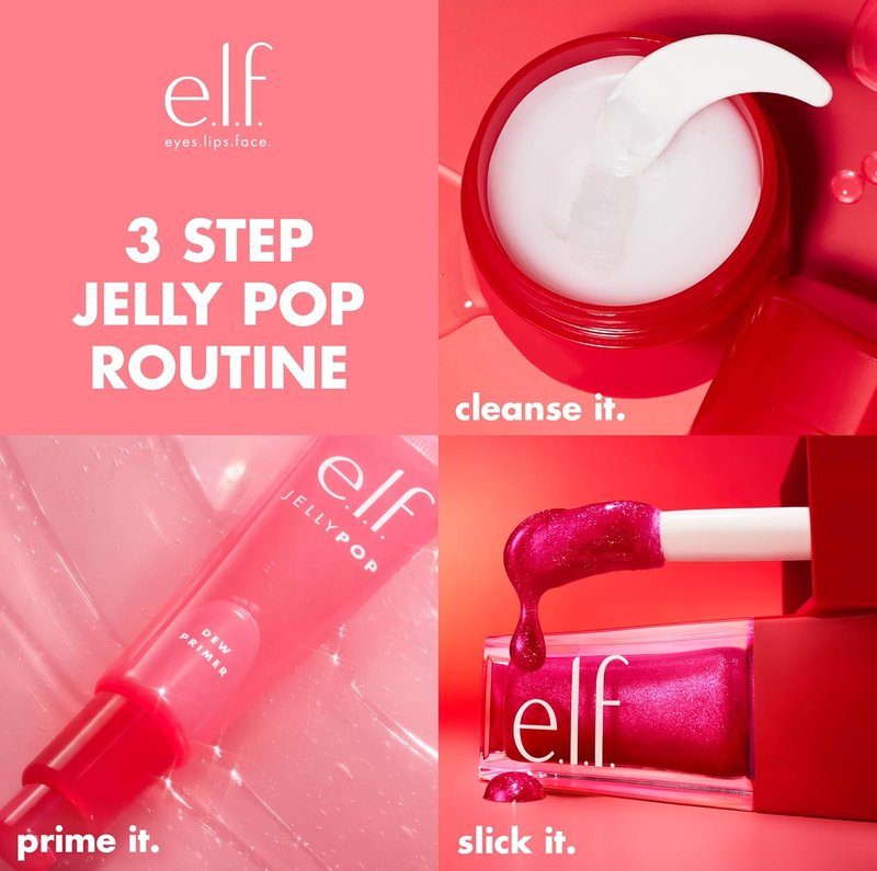 e.l.f. Jelly Pop Dew Primer - Limited Edition Translucent Face Primer for Moisturizing & Smoothing Skin | Vegan & Cruelty-Free