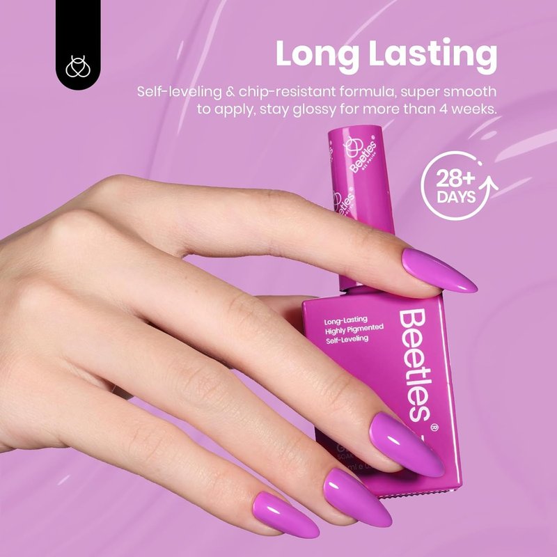 Beetles Neon Gel Polish Set - 6 Hema-Free Colors for Soak Off UV Lamp | Vibrant Summer Nail Art 15ML