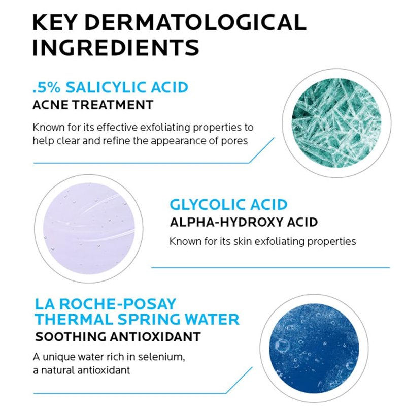 La Roche-Posay Effaclar Acne Toner - Salicylic & Glycolic Acid | Pore Refining Solution for Oily Skin