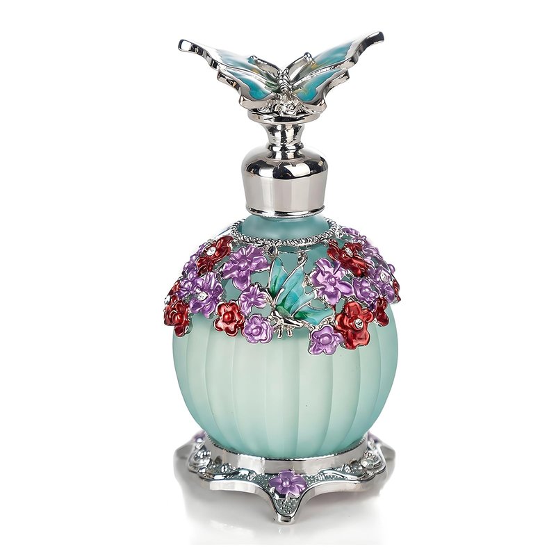 LIYJTK Perfume For Women, Muslim Perfume Halal Dubai Essential Oil Luxury Fragrance Long Lasting Vintage Exquisite Religious Supply - A Seductive, Signature Aroma (Blue)