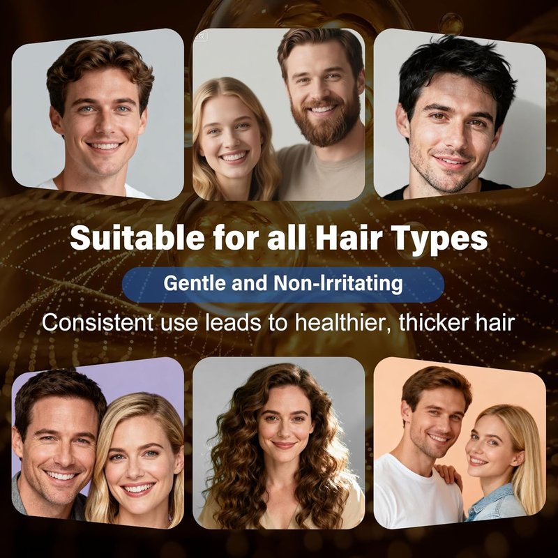 Minoxidil Hair Growth Serum - 5% Formula for Men & Women | Biotin-Infused, 8-Month Supply (6 x 2.7 FL OZ)