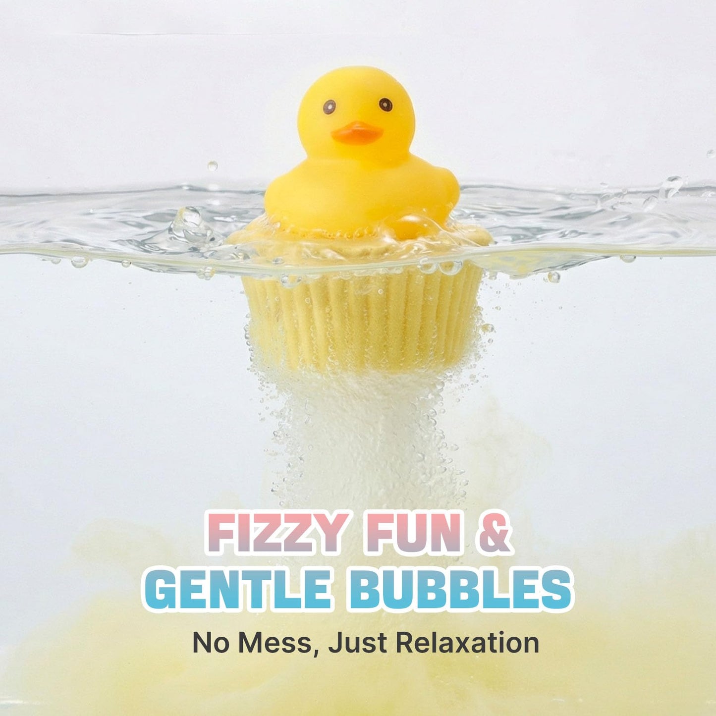 JET LAG 9PCS Cute Duck Bath Bombs for Kids, Handmade Fizzies Bathbombs for Women, Natural & Kids Friendly - Cupcake Gift Set for Birthday Christmas Easter Valentine's Day