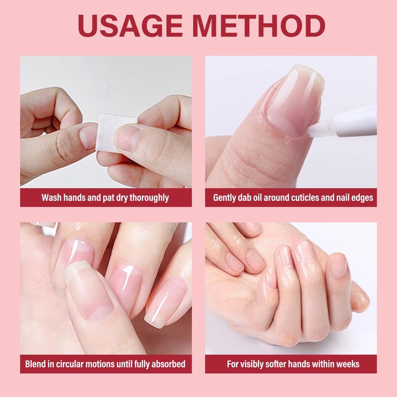 Nourishing Cuticle Oil Pen Set - Jojoba & Peach Scent for Nail Growth | 7ml x 2 Pcs