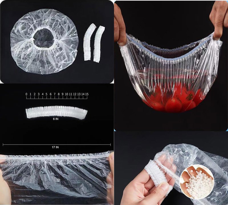 200 PCS Disposable Shower Caps Plastic Clear Hair Cap Elastic Waterproof Hair Bath Caps Thickening Shower Cap for Women Men Kids Girls Hotel and Hair Salon Travel Spa Home Use Beauty Salon Accessories